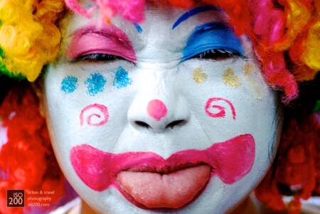 Clown face - Edinburgh Fringe Festival