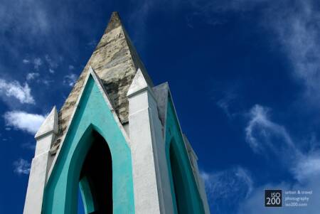 Sea green church spire, Pembroke, Bermuda