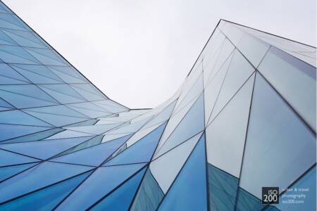 Photo of the entrance to the Saxo Bank, Copenhagen, Denmark