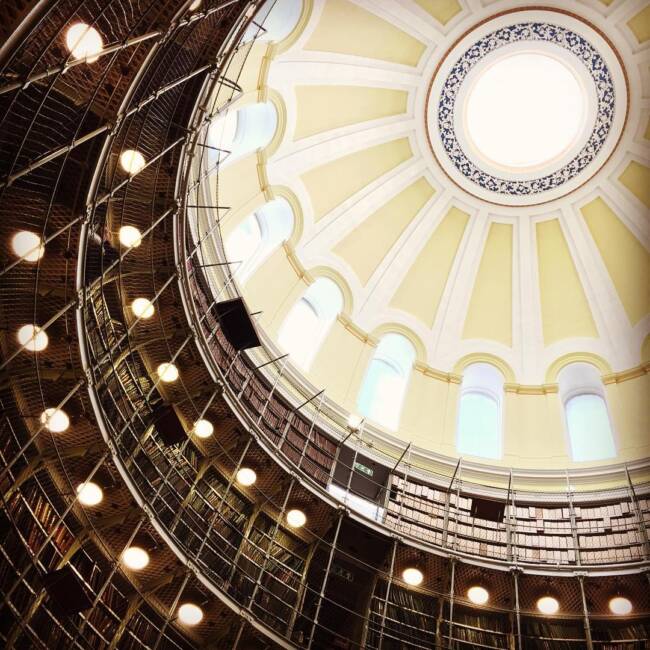 

Inside view of the dome of the National Records of Scotland, Edinburgh.
